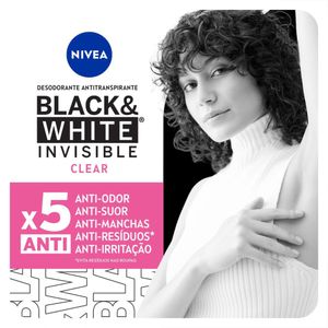Desodorante Aerossol Nivea Invisible Black & White Embalagem Econômica 72h 200ml
