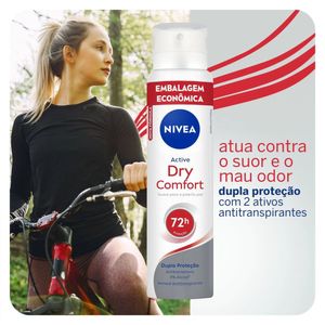 Desodorante Antitranspirante Aerosol Nivea Active Dry Comfort Feminino 72h 200ml