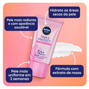 Protetor Facial Nivea Sun Triple Protect Extra Radiante E Smooth Fps50 40ml
