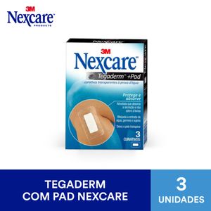 Curativo Transparente Nexcare Tegaderm + Pad À Prova Dágua 3 Unidades