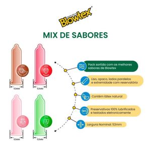 Preservativos Blowtex Mix De Sabores 12 Unidades