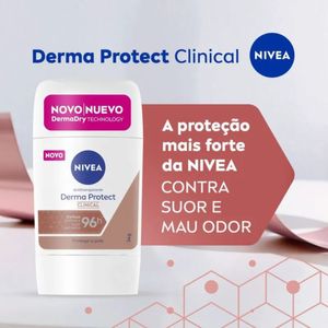 Desodorante Antitranspirante Stick Barra Nivea Derma Protect Clinical Feminino - 54g