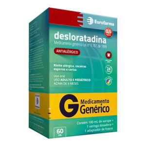 Desloratadina Xarope 60ml Eurofarma