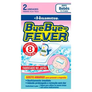 Adesivo Para Alívio Da Febre Byebye-fever Bebês 0 A 2 Anos 2 Unidades