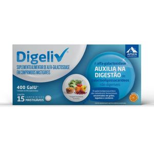 Suplemento Alimentar Digeliv 15 Comprimidos Mastigáveis