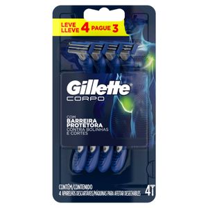 Aparelho Para Depilação Gillette Corpo Descartável Leve 4 Pague 3