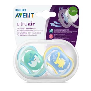 Chupeta Philips Avent Ultra Air +18 Meses Azul E Verde 2 Unidades