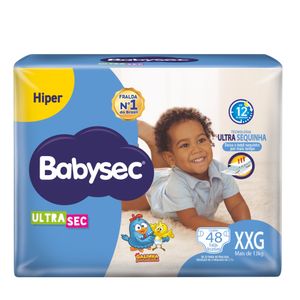 Fralda Infantil Babysec Ultrasec Hiper Xxg 48 Unidades
