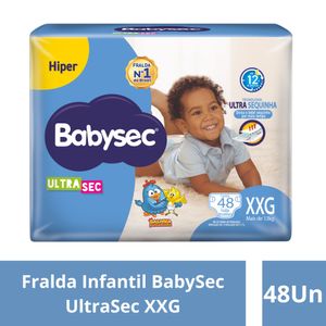 Fralda Infantil Babysec Ultrasec Hiper Xxg 48 Unidades