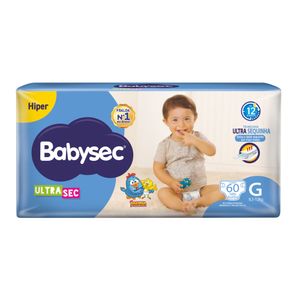 Fralda Infantil Babysec Ultrasec Hiper G 60 Unidades