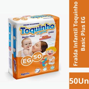 Fralda Infantil Toquinho Basic Plus Eg 50 Unidades