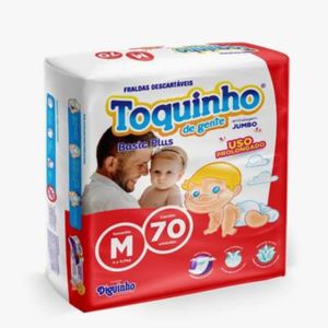 Fralda Infantil Toquinho Basic Plus M 70 Unidades