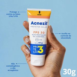 Protetor Solar Facial Acnezil Fps 30 Cimed Oil Control 60g