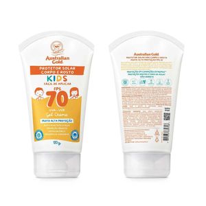 Protetor Solar Corporal Gel Creme Fps 70 Australian Gold Kids 120ml