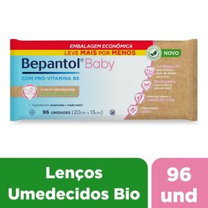 Lenço Umedecido Bepantol Baby Biodegradável Hipoalergênico 96 Unidades