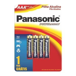 Pilha Alcalina Aaa Panasonic Leve 4 Pague 3
