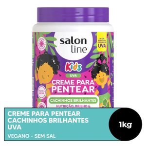 Creme Para Pentear Salon Line Kids Cachinhos Brilhantes Uva 1kg