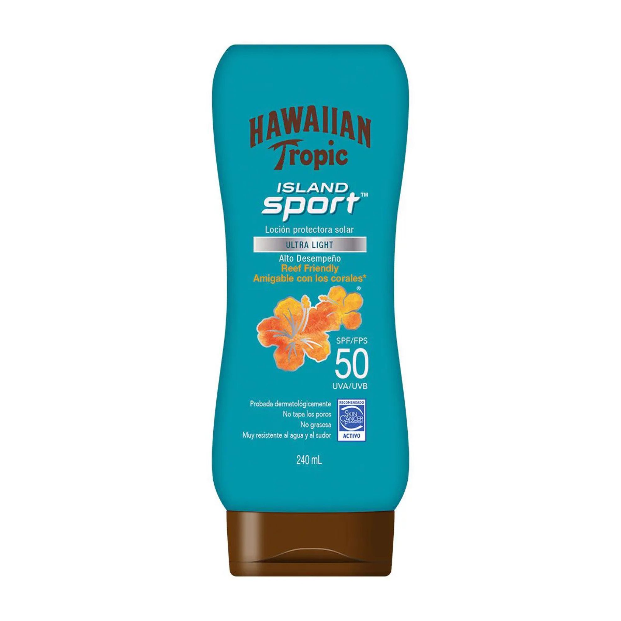 Protetor Hawaiian Tropic Island Sport Ultra Light 240ml Fps50 Locao