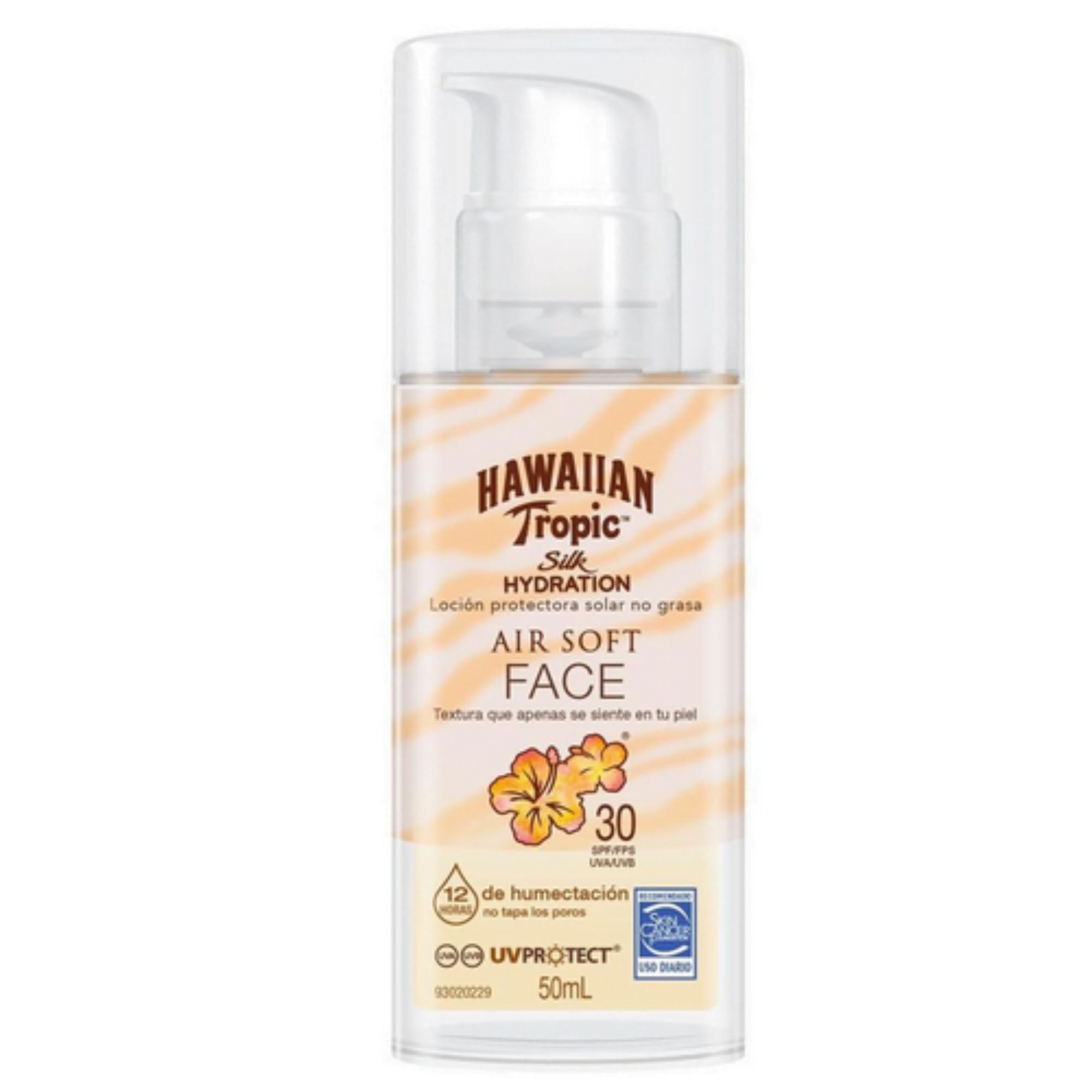 Protetor Solar Hawaiian Tropic Air Soft Face FPS30 Loção 50ml