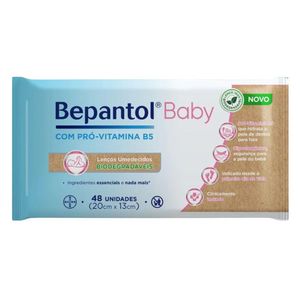 Lenços Umedecidos Bepantol Baby Biodegradável Hipoalergênico 48 Unidades