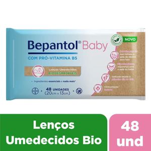 Lenços Umedecidos Bepantol Baby Biodegradável Hipoalergênico 48 Unidades