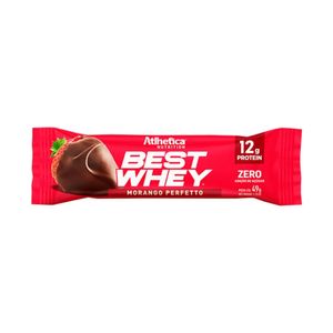 Barra De Proteína Best Whey 12g Atlhetica Nutrition Morango Perfetto 49g