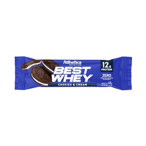 Barra De Proteína Best Whey 12g Atlhetica Nutrition Cookies & Cream 49g