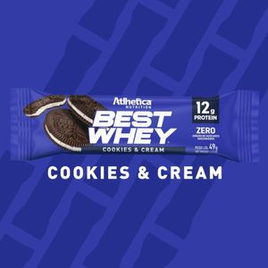 Barra De Proteína Best Whey 12g Atlhetica Nutrition Cookies & Cream 49g