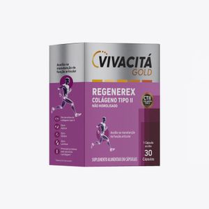 Colágeno Tipo II Regenerex Vivacita Gold 30 Cápsulas