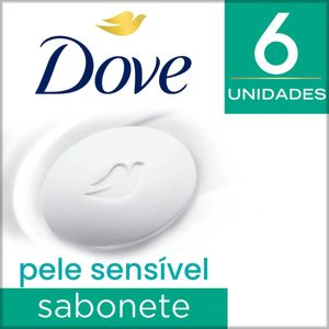 Kit Sabonete Em Barra Dove Pele Sensível 6 Unidades