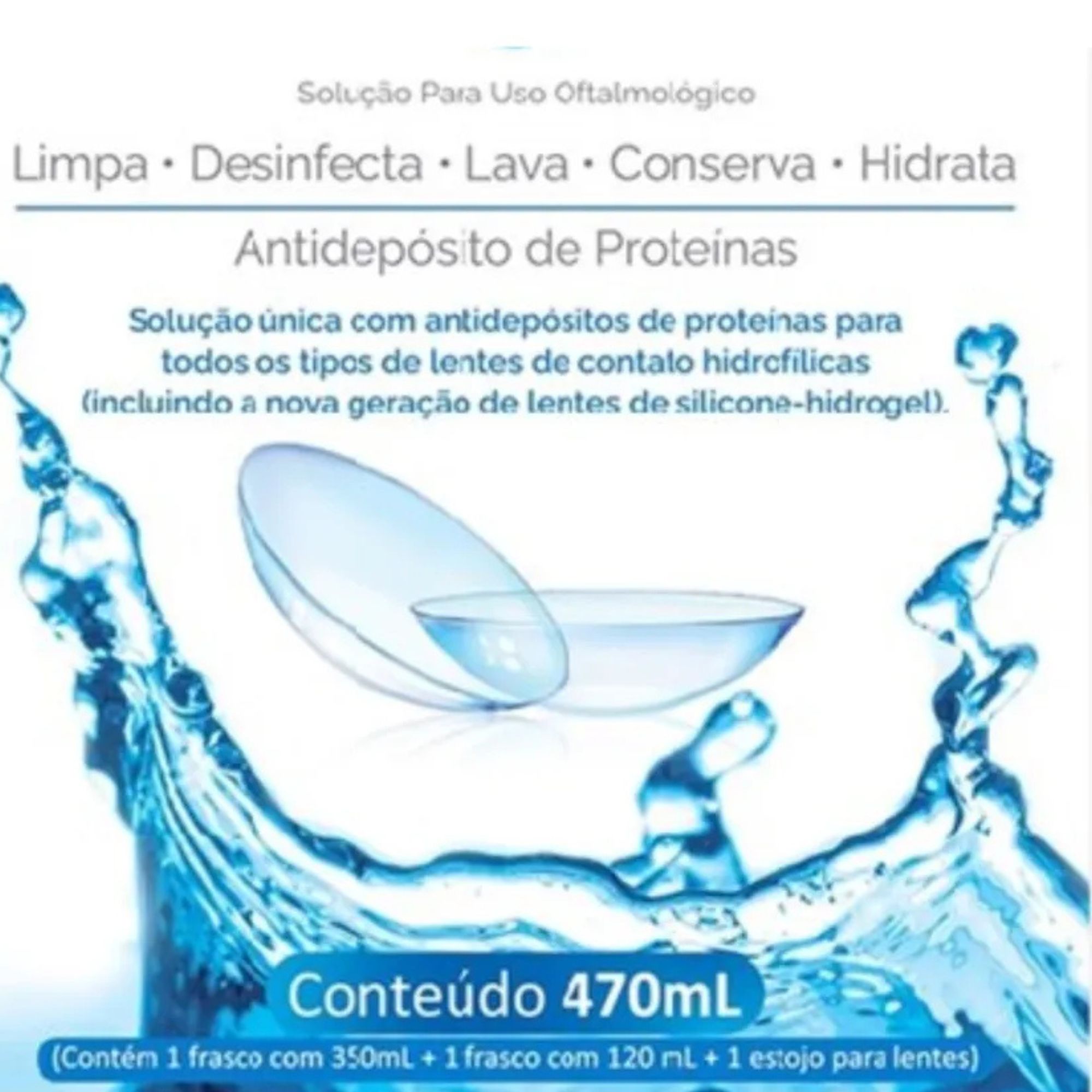 Bio Lent Solução Para Lente De Contato Kit Frasco 350ml + Frasco 120ml ...