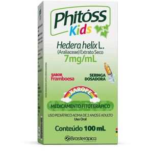 Xarope Phitóss Kids Hedera Helix L. 7mg/ml Brasterapica Framboesa 100ml