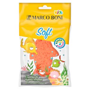 Esponja Para Banho Marco Boni Peixinho Soft Kids Laranja 1 Unidade