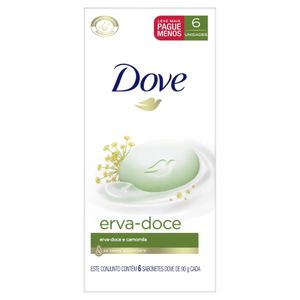 Sabonete Em Barra Dove Erva-doce E Camomila 6 Unidades De 90g