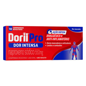 Doril Pro Naproxeno Sódico 550mg 10 Comprimidos