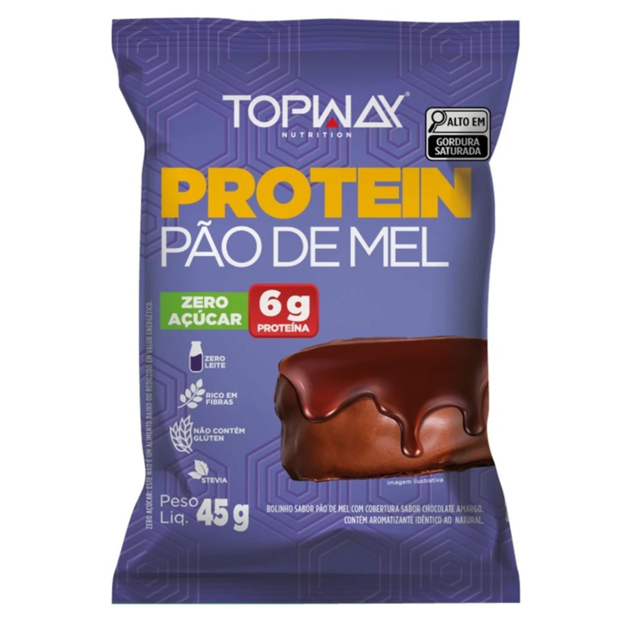 Pão de Mel Proteico 45g TOPWAY Nutrition