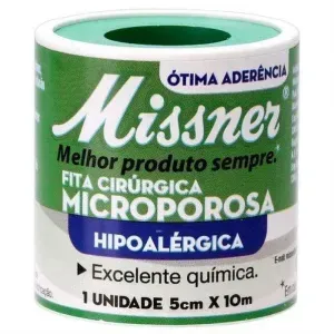Fita Cirúrgica Microporosa Branca Missner 5cmx10cm