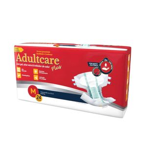Fralda Geriátrica Adultcare Plus M Absorção Intensa 26 Unidades