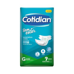 Fralda Geriátrica Cotidian Bem Estar Regular G 7 Unidades