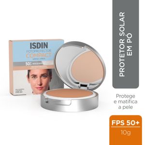 Protetor Solar Facial Isdin Compact Fps 50+ Areia Pó Compacto 10g
