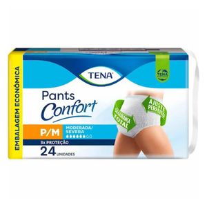 Roupa Íntima Descartável Unissex Tena Pants Confort P/m Absorção Moderada A Intensa 24 Unidades