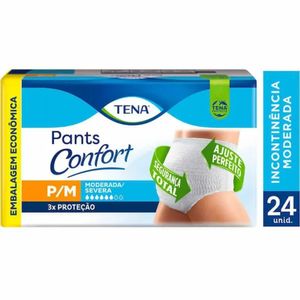 Roupa Íntima Descartável Unissex Tena Pants Confort P/m Absorção Moderada A Intensa 24 Unidades