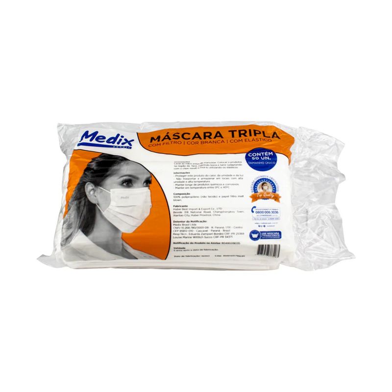 Mascara-Cirurgica-Tripla-Com-Elastico-Branca-50-Unidades-Medix-1063804--3-