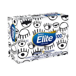 Lenço De Papel Softy's Elite Folha Dupla Com 100 Unidades