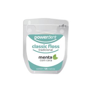 Fio Dental Powerdent Classic Floss Tradicional Com 125 Metros
