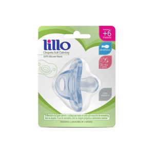 Chupeta De Silicone Lillo Soft Calming Tamanho 2 Azul