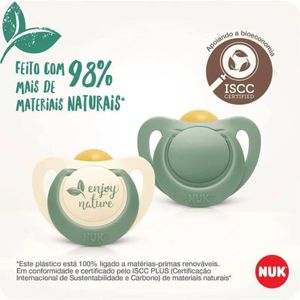 Kit Chupetas Nuk For Nature Latex Verde +0m 2 Unidades