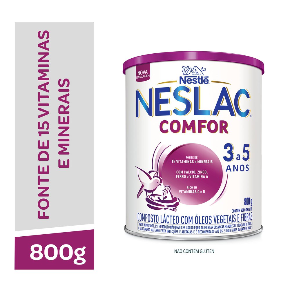 Composto Lácteo Neslac Comfor 3+ 800g - PromoFarma