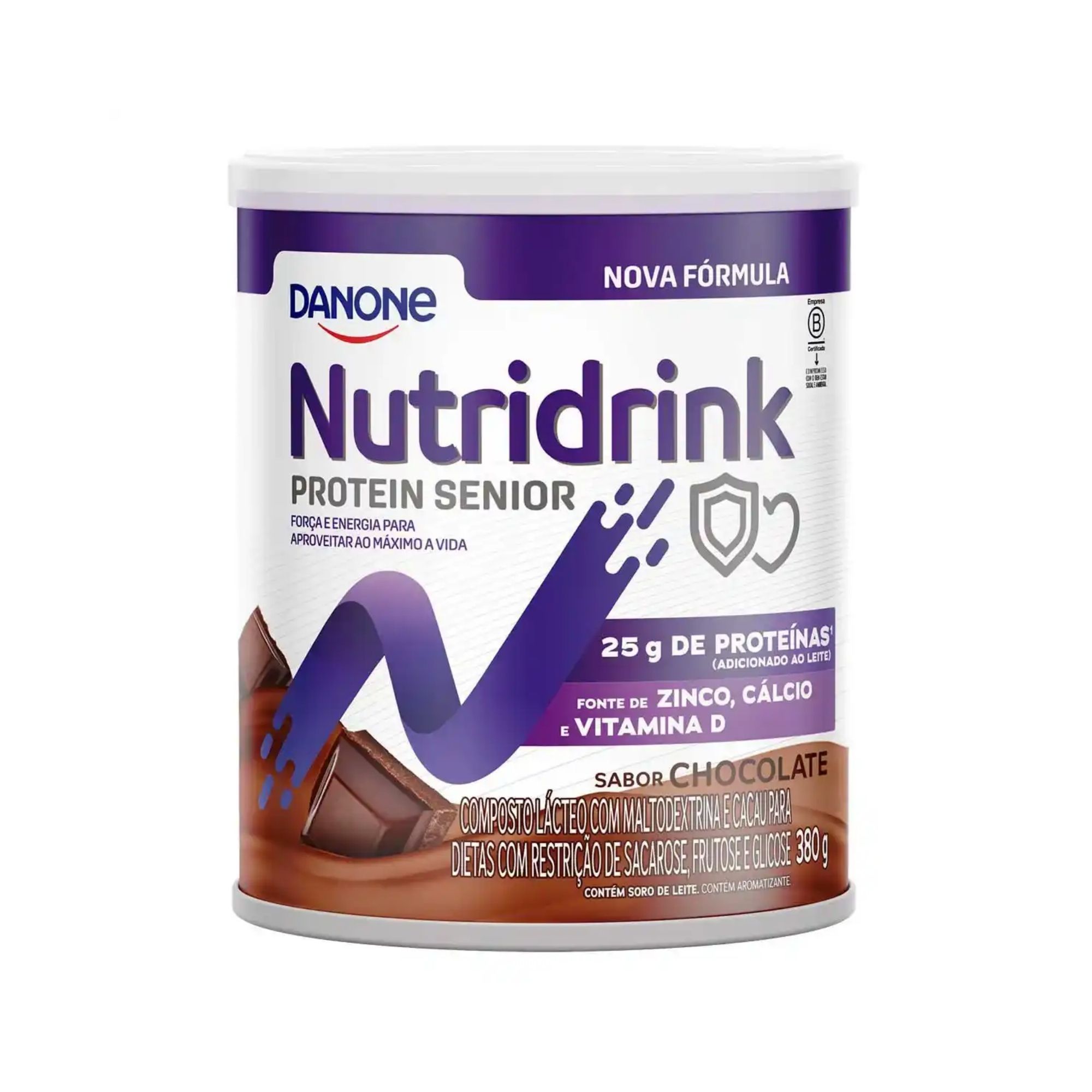 Suplemento Alimentar Nutridrink Protein Sênior Pó Sabor Chocolate 380g