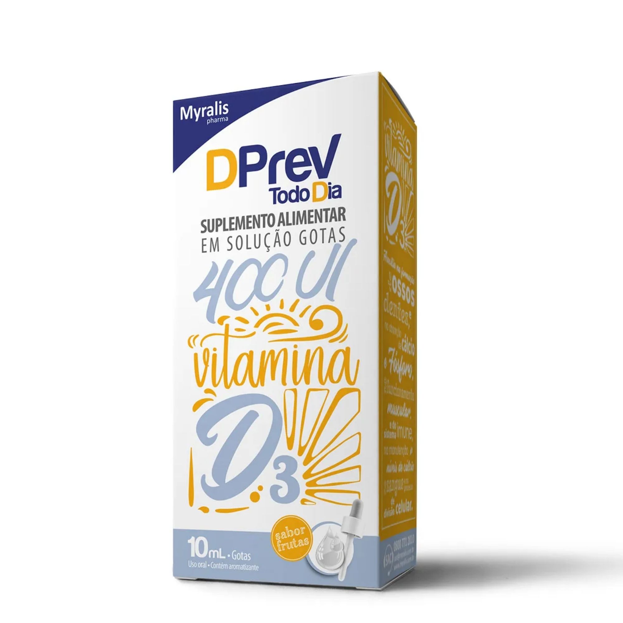 Vitamina D 400ui Dprev Todo Dia Frutas Gotas 10ml - PromoFarma